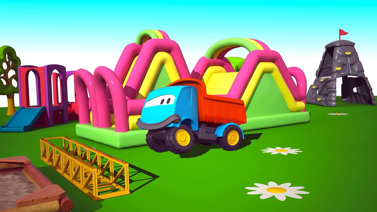 Léo le camion curieux Le camion de pompier | Dessins animés en français