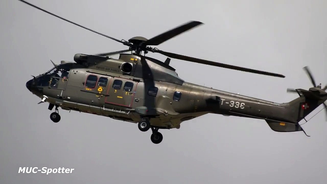 Eurocopter TH98 Cougar AS-532UL Swiss Air Force flying Display RIAT 2015 AirShow Sunday