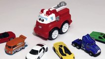 Voitures jouets Apprendre à compter avec le camion de pompier et les petites voitures