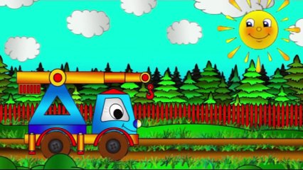 Apprendre les formes en construisant une grue | Dessins animés en français