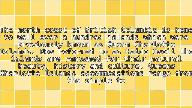 Discover Queens Charlotte Islands Accommodations