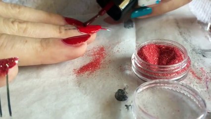 Powder glitter nails... ✔️┆Trillyna Nail art