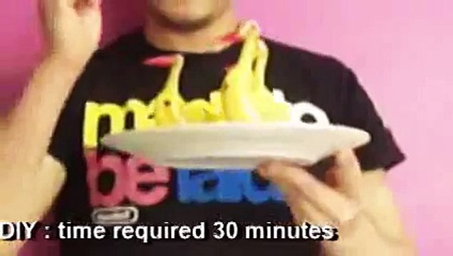 How to Make Banana Decoration - Banana Art - Fruit Carving Banana Garnishes