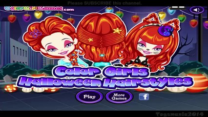 277 ► Color Girls Halloween Hairstyles - frozen elsa inspired braid game