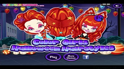 278 ► Color Girls Halloween Hairstyles - mermaid half braid game