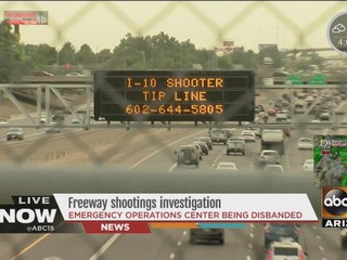 Freeway shooting's operation center disbanded