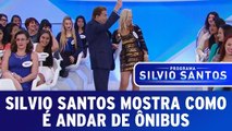 Silvio Santos mostra como é andar de ônibus