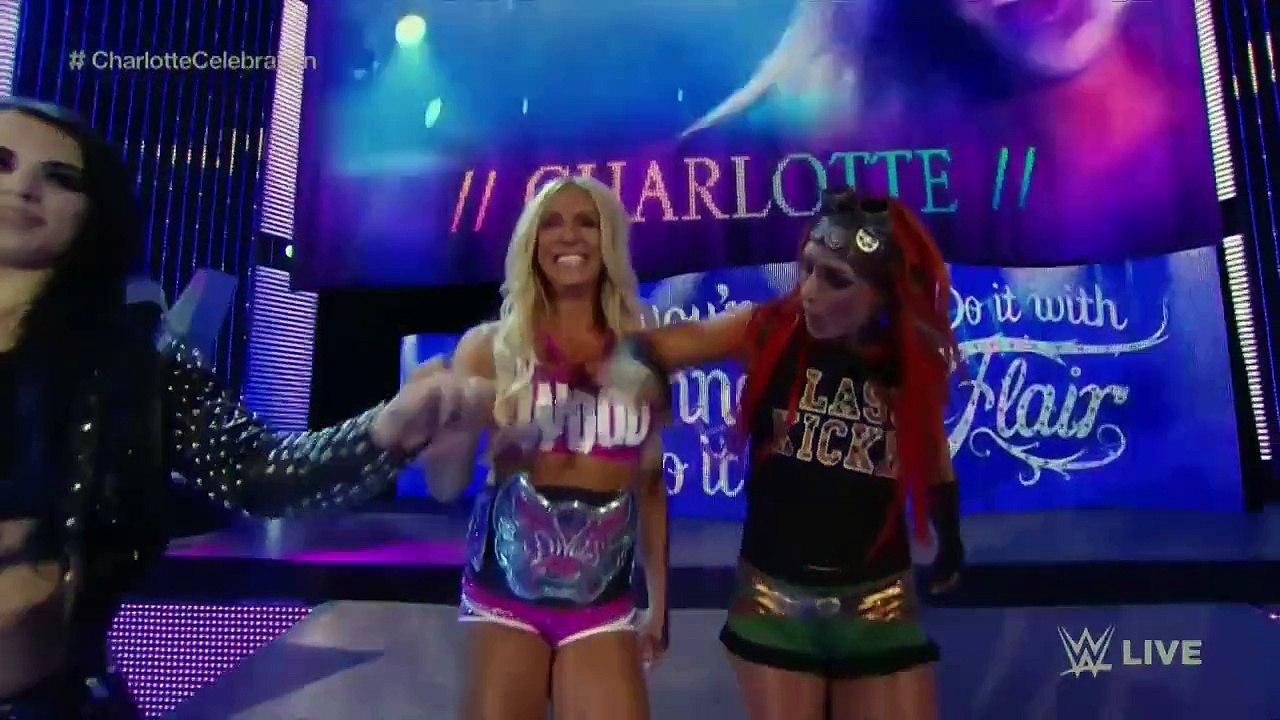 Charlotte, Paige, Becky Lynch, The Bella Twins & Alicia Fox Segment (Paige Heel Turn Pipebomb)