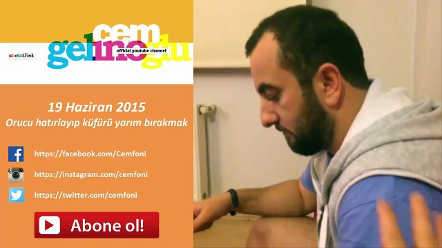 Orucu hatırlayıp küfürü yarım bırakmak ● Cem Gelinoğlu Vine