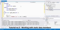 Tutorial no.5 - Working with static data members