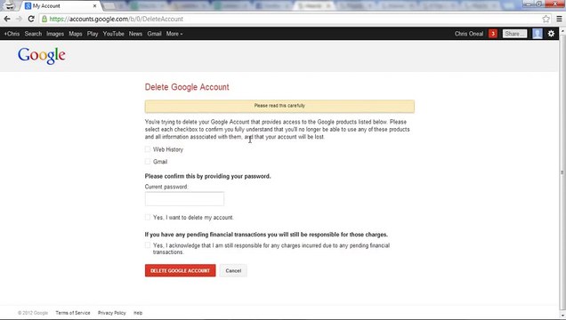 How To Delete Google Account - How to Delete gmail account