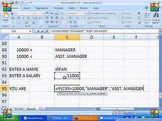 MS Excel  lecture 9 by Usfandyar