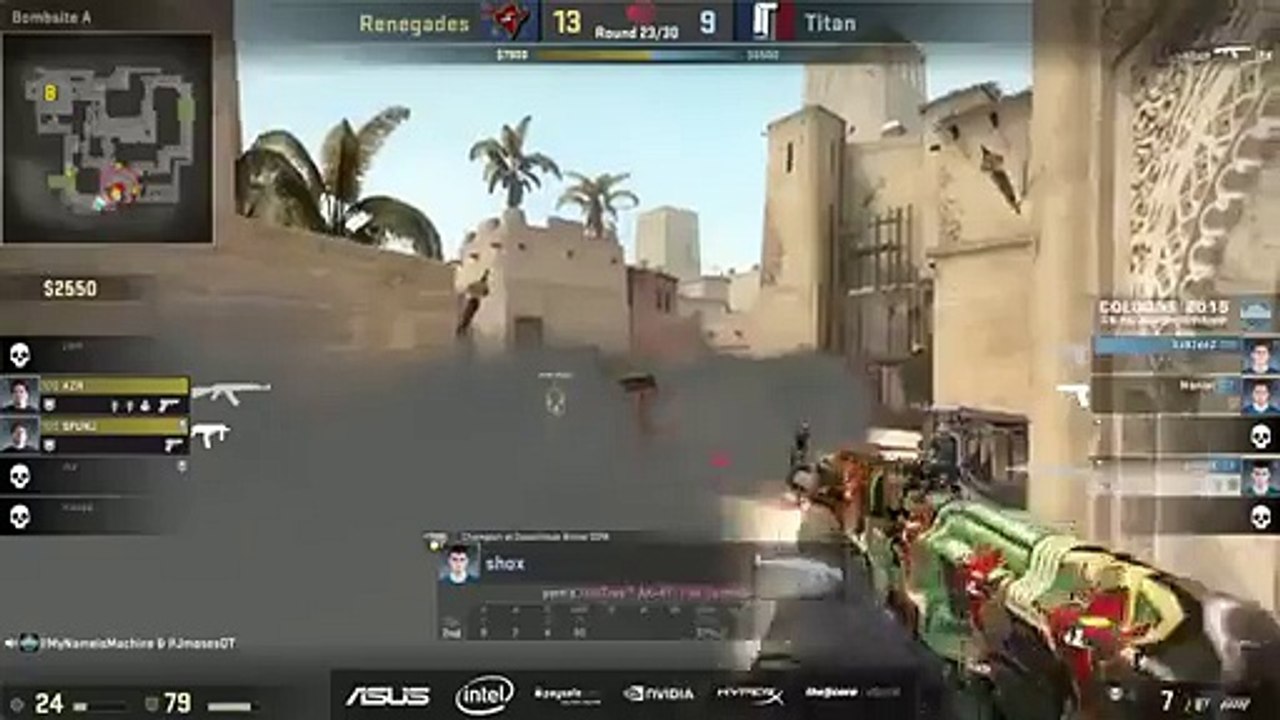 CS: GO Heart Attack! Renegades SPUNJ Almost Fails 1 vs. 1 Clutch Against Titan Ex6TenZ