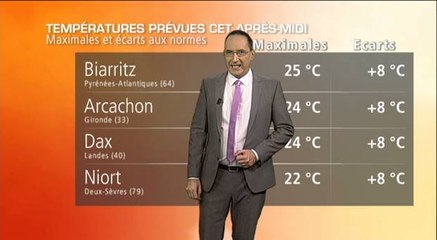 Samedi : gros écarts de températures par rapport aux normes