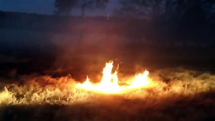 Motorcycle burnout, fire accident, oil duct malfunction. Palenie gumy razem z motocyklem.