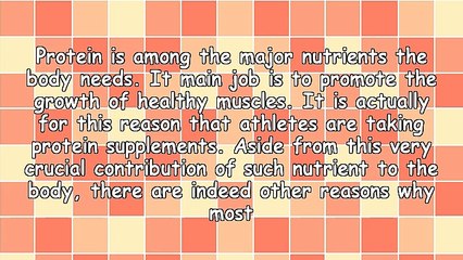 Different Reasons For Taking Protein Supplements Today