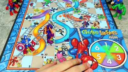 Superhero Marvel Chutes and Ladders Toy Review with Captain America and Hawkeye Action Fig