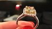 Diamonds International - Yellow Diamond Halo Engagement Ring