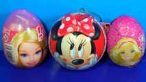 3 surprise eggs! Unboxing Disney MINNIE MOUSE Barbie eggs surprise For Kids For BABY mymillionTV