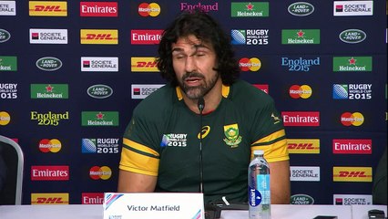 South Africa Reaction Meyer happy with Springbok character.undefined Rugby World Cup 31/10/2015