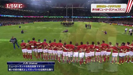 ラグビーW杯2015　 フランス戦　オールブラックス　ハカ［Haka］