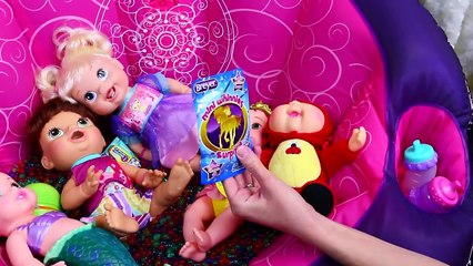 Orbeez Bath for Baby Alive Dolls & Ariel With The Massaging Body Spa Chair + SURPRISE TOYS