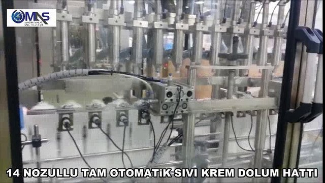 14 NOZULLU TAM OTOMATİK SIVI KREM DOLUM HATTI