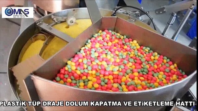 PLASTİK TÜP DRAJE DOLUM VE KAPATMA ETİKETLEME HATTI