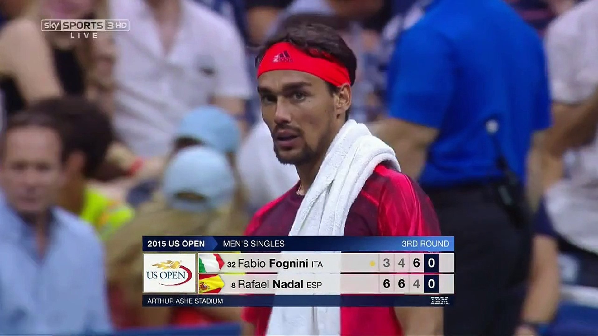Rafael Nadal vs Fabio Fognini Us Open 2015 R3 Highlights HD