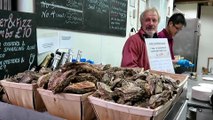 London Street Food. The Oyster Bar in the Food Market