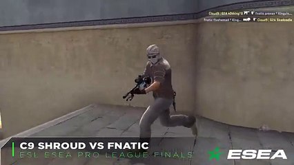 The CS: GO Scout Round by Cloud 9 Shroud vs Fnatic on de_dust2