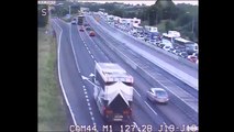 Shocking CCTV: Dozens of Drivers Going the WRONG WAY on the M1 Motorway