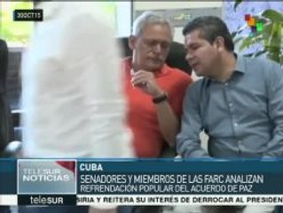 Senadores colombianos analizan refrendación popular del acuerdo de paz