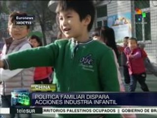 Política familiar de China dispara acciones de la industria infantil