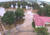 Drone Footage Shows Flooding in San Marcos, Texas