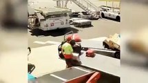 Virgin Australia baggage handler filmed throwing musical equipment in Sydney Airport | VID