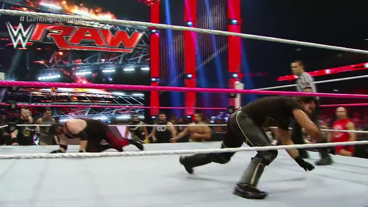Demon Kane vs. Seth Rollins Lumberjack Match: Raw, October 12, 2015