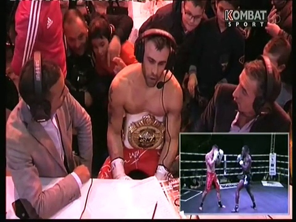 Yohan LIDON interviewé par les deux Kamel après son combat a la  Nuit des Challenges 14  24.10.2015 Saint-Fons