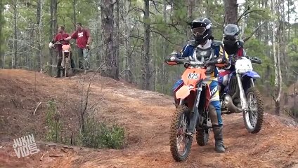 Dirt Bike Fail into Trees  Into the Woods