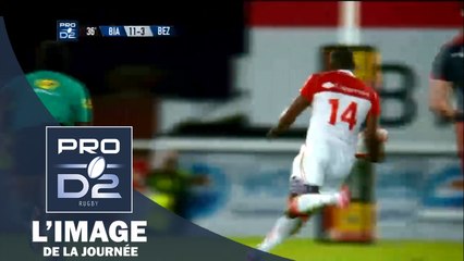 L'image de la journée - L''essai de Ngwenya (BO) face à Béziers - Saison 2015-2016