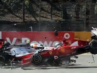 Fernando Alonso McLaren driver crashes in F1 testing
