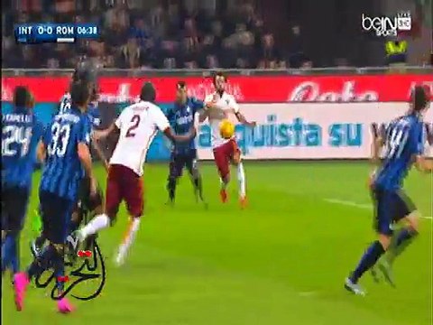 ملخص محمد صلاح الشوط الاول روما ضد انتر ميلان