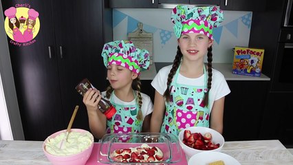 How to make COOKIES AND CREAM DESSERT plus we play the PIE FACE game at the end! Kids baki