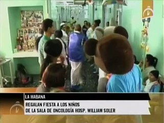 Regalan fiesta a niños con cáncer del hospital William Soler en La Habana