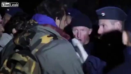 Policeman loses his temper at illegal immigrant