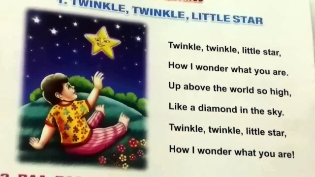 Twinkle Twinkle Little Star Rhymes With Lyrics | Twinkle Twinkle Little Star Children Nurs