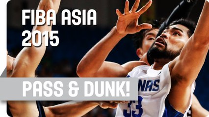 Norwood to De Ocampo for the dunk - 2015 FIBA Asia Championshp