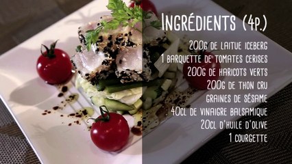 Recette de salade au thon pané au sésame - Gourmand
