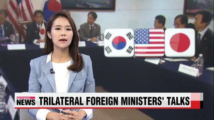 S. Korea, U.S., Japan to hold foreign ministers' talks on Sept. 29