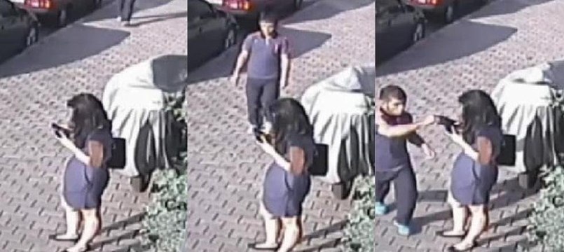 Beyoğlu'nda kapkaç saniye saniye görüntülendi